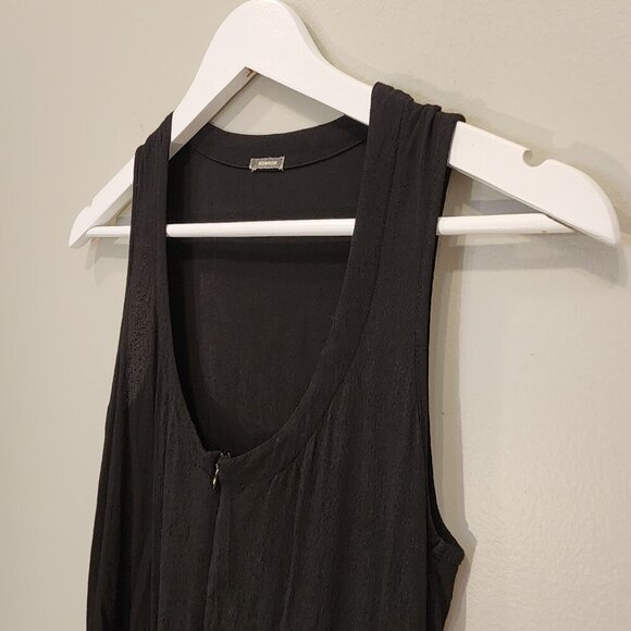 Monrow Jumpsuit Revolve Black Crepe Jogger Tank Cotton Blend - Size S - Picture 3 of 6